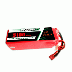 HDPOWER 5100mAh 35C 6S 22.2V литиевая батарея